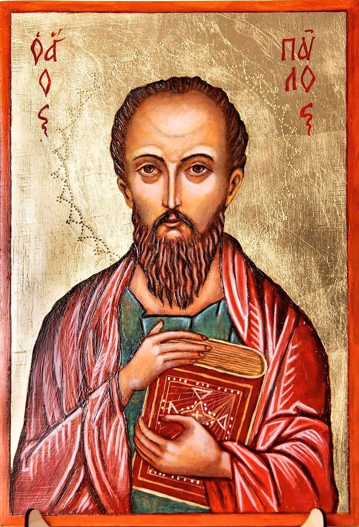 Święty Paweł – ikona pisana ręcznie, złocona