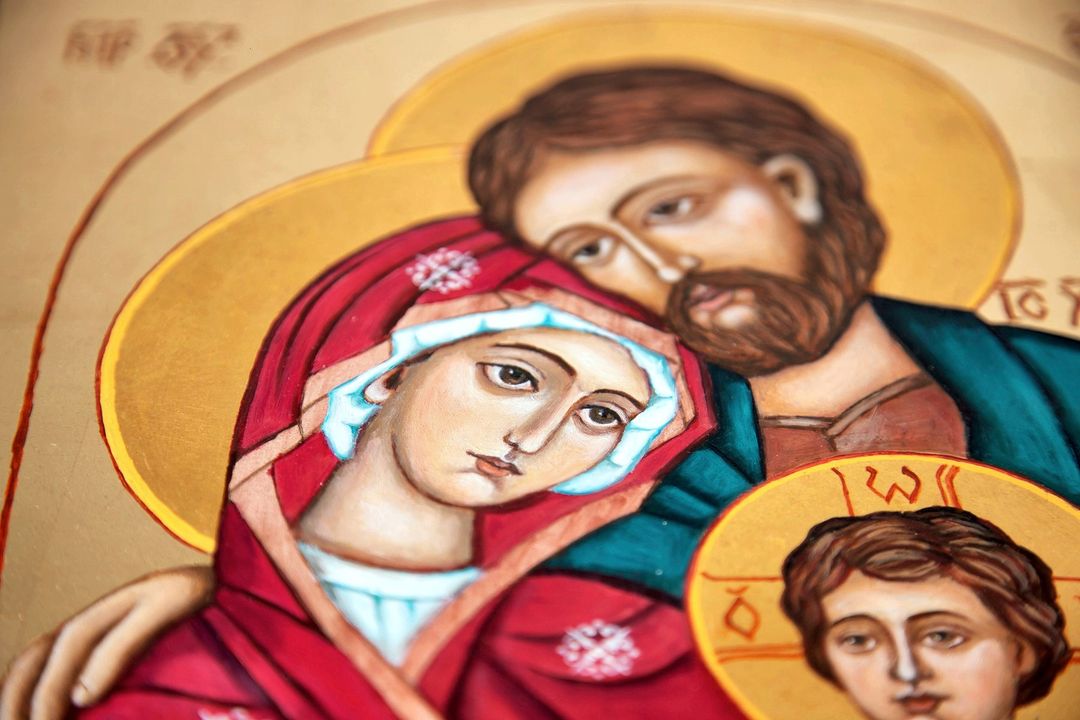 Detal ikony Świętej Rodziny